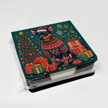 Load image into Gallery viewer, Miniature Pinscher Christmas PU Leather Note Paper Holder