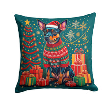 Load image into Gallery viewer, Miniature Pinscher Christmas Fabric Decorative Pillow