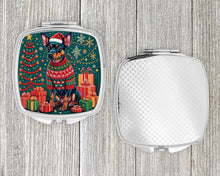 Load image into Gallery viewer, Miniature Pinscher Christmas Compact Mirror – Stylish Purse Mirror with Artistic Covers