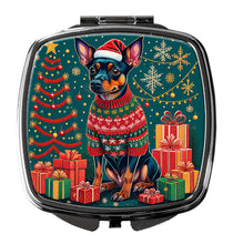 Load image into Gallery viewer, Miniature Pinscher Christmas Compact Mirror – Stylish Purse Mirror with Artistic Covers