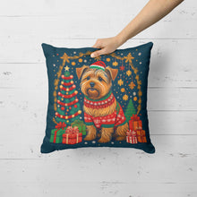 Load image into Gallery viewer, Norfolk Terrier Christmas Throw Pillow - 14x14 Decorative Pillow – Art for Your Home &amp; Patio