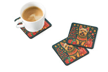 Load image into Gallery viewer, Norwich Terrier Christmas Coasters - Set of 4 Lightweight Foam, Absorbent Drink Coasters
