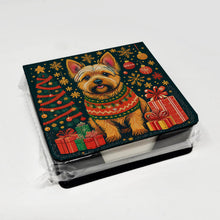 Load image into Gallery viewer, Norwich Terrier Christmas PU Leather Note Paper Holder
