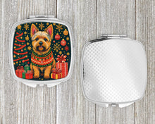 Load image into Gallery viewer, Norwich Terrier Christmas Compact Mirror – Stylish Purse Mirror with Artistic Covers