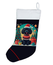 Load image into Gallery viewer, Black Toy Poodle Christmas Christmas Stocking