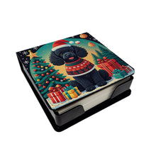 Load image into Gallery viewer, Black Toy Poodle Christmas PU Leather Note Paper Holder