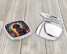 Load image into Gallery viewer, Black  Poodle Christmas Compact Mirror – Stylish Purse Mirror with Artistic Covers