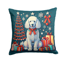 Load image into Gallery viewer, White Poodle Christmas Throw Pillow - 14x14 Decorative Pillow – Art for Your Home &amp; Patio