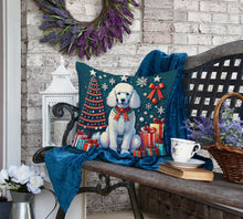 Load image into Gallery viewer, White Poodle Christmas Fabric Decorative Pillow