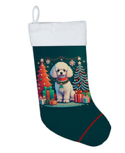 Load image into Gallery viewer, White Toy Poodle Christmas Christmas Stocking