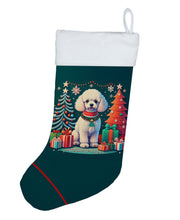 Load image into Gallery viewer, White Toy Poodle Christmas Christmas Stocking