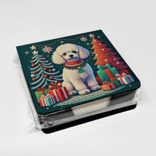 Load image into Gallery viewer, White Toy Poodle Christmas PU Leather Note Paper Holder