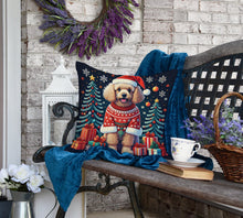 Load image into Gallery viewer, Apricot Toy Poodle Christmas Fabric Decorative Pillow