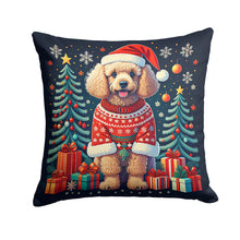 Load image into Gallery viewer, Apricot Toy Poodle Christmas Fabric Decorative Pillow