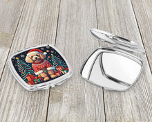 Load image into Gallery viewer, Apricot Toy Poodle Christmas Compact Mirror – Stylish Purse Mirror with Artistic Covers