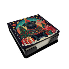 Load image into Gallery viewer, Black Pug Christmas PU Leather Note Paper Holder