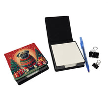 Load image into Gallery viewer, Fawn Pug Christmas PU Leather Note Paper Holder