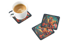 Load image into Gallery viewer, Rhodesian Ridgeback Christmas Coasters - Set of 4 Lightweight Foam, Absorbent Drink Coasters