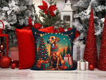 Load image into Gallery viewer, Rhodesian Ridgeback Christmas Throw Pillow - 14x14 Decorative Pillow – Art for Your Home &amp; Patio