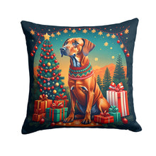 Load image into Gallery viewer, Rhodesian Ridgeback Christmas Fabric Decorative Pillow