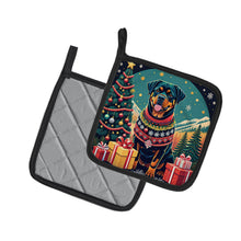 Load image into Gallery viewer, Rottweiler Christmas Pot Holders - Set of 2 Decorative Kitchen Helpers | Made in the USA