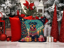 Load image into Gallery viewer, Rottweiler Christmas Fabric Decorative Pillow