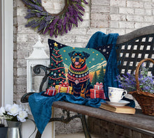 Load image into Gallery viewer, Rottweiler Christmas Fabric Decorative Pillow