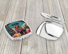 Load image into Gallery viewer, Rottweiler Christmas Compact Mirror – Stylish Purse Mirror with Artistic Covers