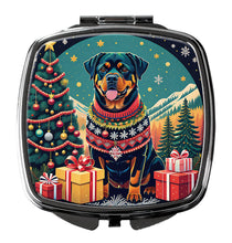 Load image into Gallery viewer, Rottweiler Christmas Compact Mirror – Stylish Purse Mirror with Artistic Covers