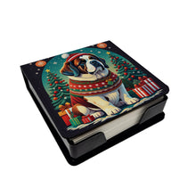 Load image into Gallery viewer, Saint Bernard Christmas PU Leather Note Paper Holder