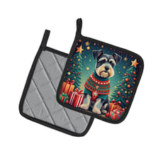 Load image into Gallery viewer, Schnauzer Christmas Pot Holders - Set of 2 Decorative Kitchen Helpers | Made in the USA