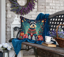 Load image into Gallery viewer, Schnauzer Christmas Fabric Decorative Pillow