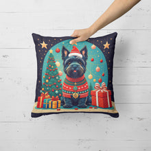 Load image into Gallery viewer, Scottish Terrier Christmas Throw Pillow - 14x14 Decorative Pillow – Art for Your Home &amp; Patio