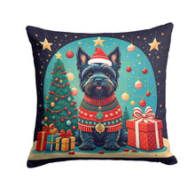 Load image into Gallery viewer, Scottish Terrier Christmas Throw Pillow - 14x14 Decorative Pillow – Art for Your Home &amp; Patio