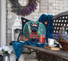 Load image into Gallery viewer, Scottish Terrier Christmas Fabric Decorative Pillow