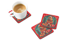 Load image into Gallery viewer, Shar Pei Christmas Coasters - Set of 4 Lightweight Foam, Absorbent Drink Coasters