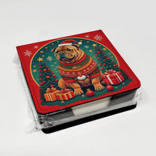 Load image into Gallery viewer, Shar Pei Christmas PU Leather Note Paper Holder