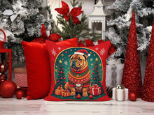 Load image into Gallery viewer, Shar Pei Christmas Fabric Decorative Pillow