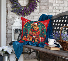 Load image into Gallery viewer, Shar Pei Christmas Fabric Decorative Pillow