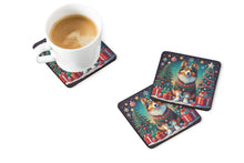 Load image into Gallery viewer, Sheltie Christmas Coasters - Set of 4 Lightweight Foam, Absorbent Drink Coasters