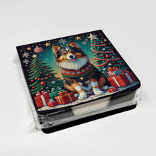 Load image into Gallery viewer, Sheltie Christmas PU Leather Note Paper Holder