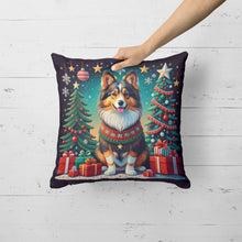 Load image into Gallery viewer, Sheltie Christmas Throw Pillow - 14x14 Decorative Pillow – Art for Your Home &amp; Patio