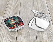 Load image into Gallery viewer, Sheltie Christmas Compact Mirror – Stylish Purse Mirror with Artistic Covers