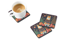 Load image into Gallery viewer, Shiba Inu Christmas Coasters - Set of 4 Lightweight Foam, Absorbent Drink Coasters