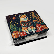 Load image into Gallery viewer, Shiba Inu Christmas PU Leather Note Paper Holder