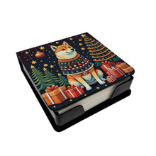 Load image into Gallery viewer, Shiba Inu Christmas PU Leather Note Paper Holder