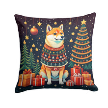 Load image into Gallery viewer, Shiba Inu Christmas Throw Pillow - 14x14 Decorative Pillow – Art for Your Home &amp; Patio