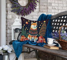 Load image into Gallery viewer, Shiba Inu Christmas Fabric Decorative Pillow
