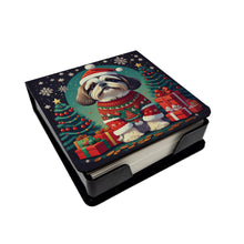 Load image into Gallery viewer, Shih Tzu Christmas PU Leather Note Paper Holder