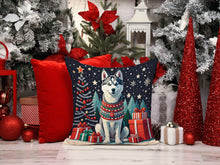 Load image into Gallery viewer, Siberian Husky Christmas Fabric Decorative Pillow